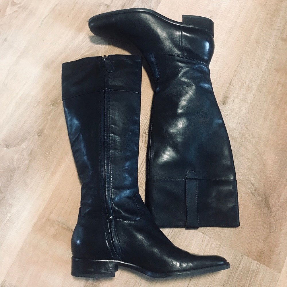 Ralph Lauren black Leather boots